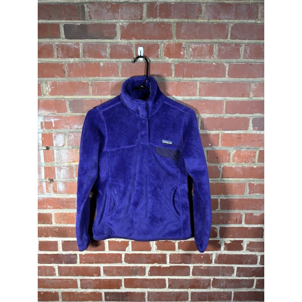 Patagonia Re-Tool Snap-T Fleece Jacket Sweater Outdoors Purple Women's XS